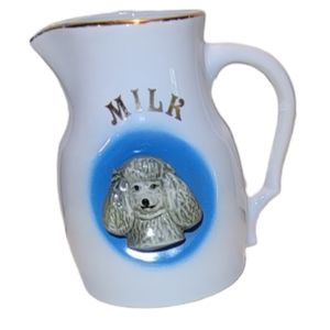 Vintage 1977 James Beam Distilling Company Milk Pitcher with Poodle.